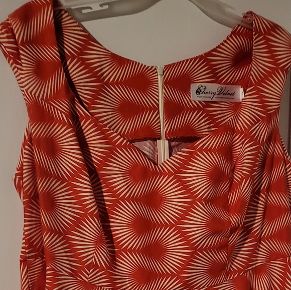 Cherry Velvet Brooke Dress in Tamale Twist - Picture 4 of 4